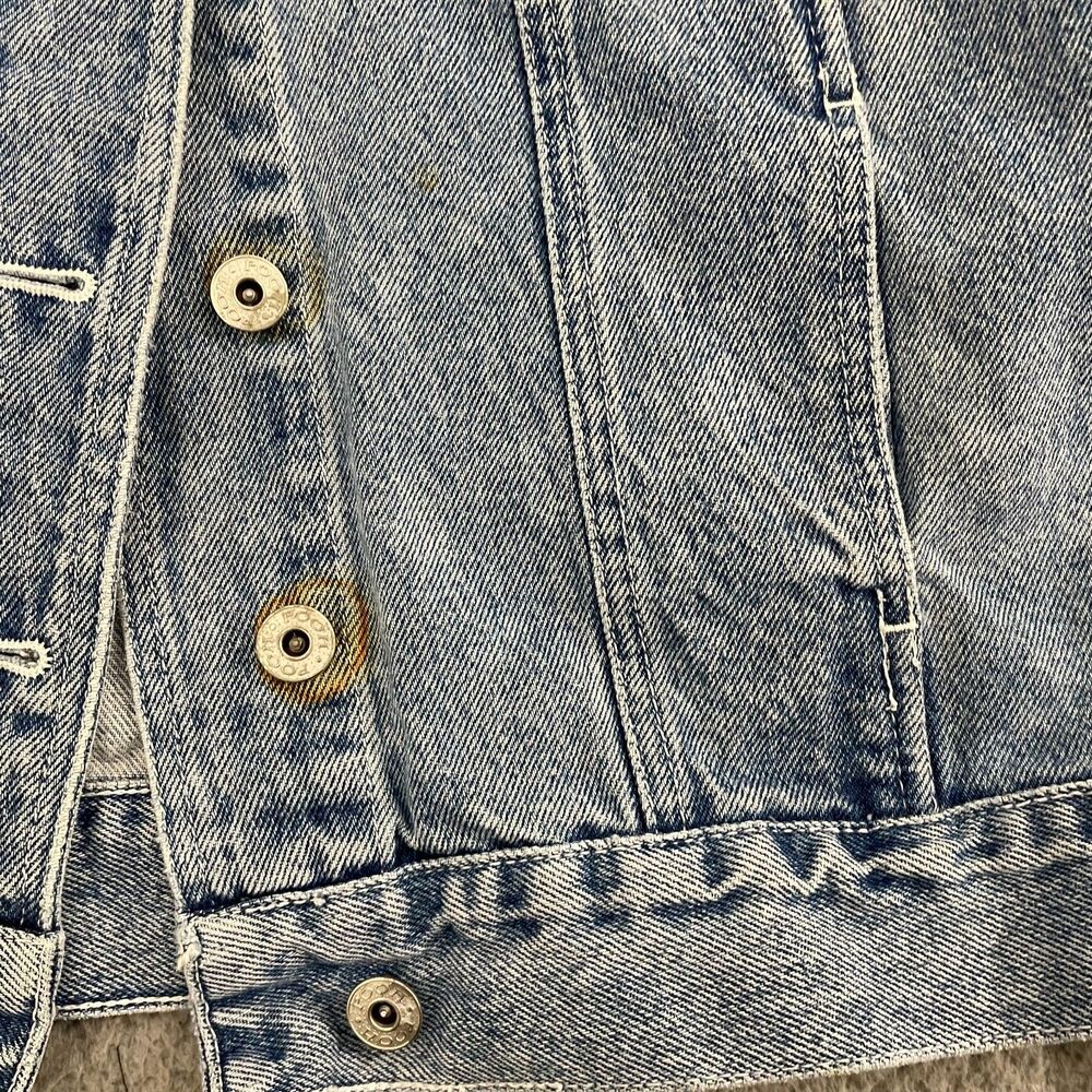 VTG Disney Winnie The Pooh Tigger Jean Jacket Women M Blue 90s Denim - Picture 4 of 16